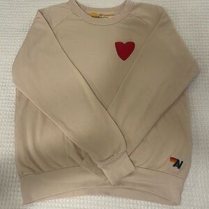 aviator nation “heart stitch” sweatshirt size women’s small